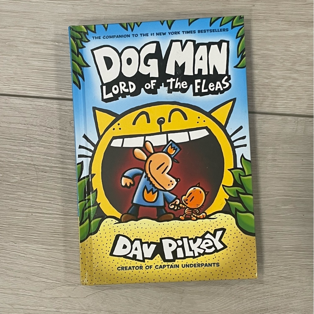 Dog Man: Lord of the Fleas by Dav Pilkey - Blue and Yellow Cover
